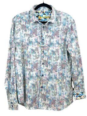 Robert Graham Delray Classic Fit Button Down Shirt  Large New / Cut Tag
